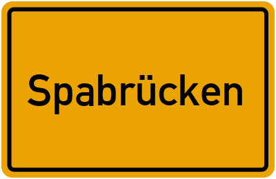 Ortsschild von Gemeinde Spabrücken in Rheinland-Pfalz