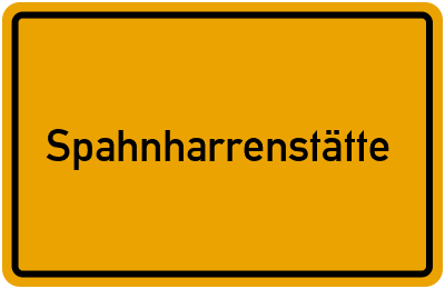Ortsschild von Gemeinde Spahnharrenstätte in Niedersachsen