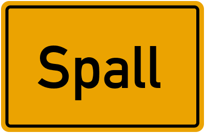 Ortsschild von Gemeinde Spall in Rheinland-Pfalz