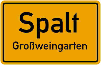 Ortsschild Spalt Großweingarten