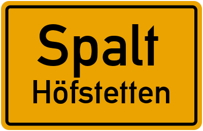 Straßenverzeichnis Spalt Höfstetten