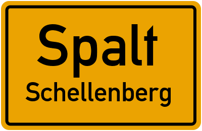 Ortsschild Spalt Schellenberg