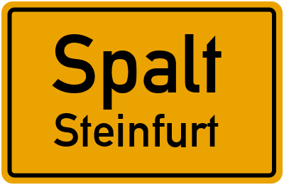 Ortsschild Spalt Steinfurt