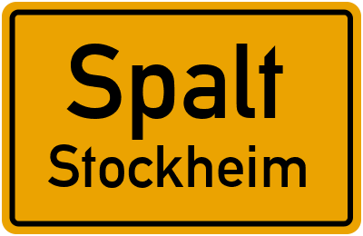 Ortsschild Spalt Stockheim
