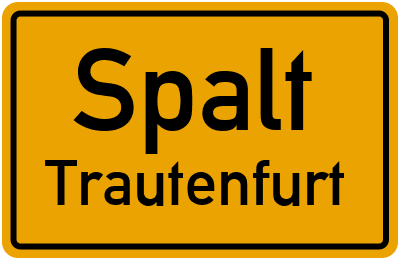 Ortsschild Spalt Trautenfurt
