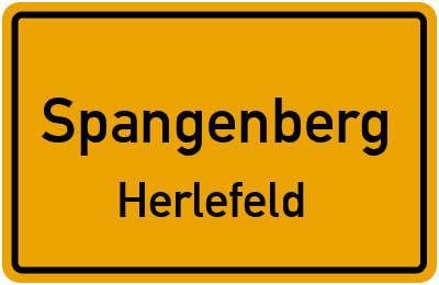 Ortsschild Spangenberg Herlefeld