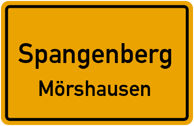 Ortsschild Spangenberg Mörshausen