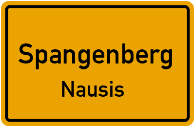 Ortsschild Spangenberg Nausis