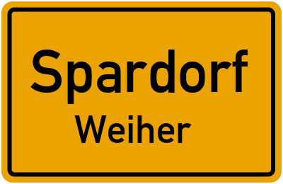 Straßenverzeichnis Spardorf Weiher