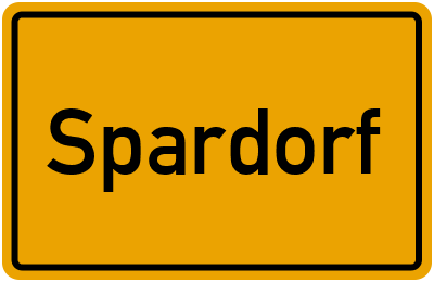 Ortsschild von Gemeinde Spardorf in Bayern