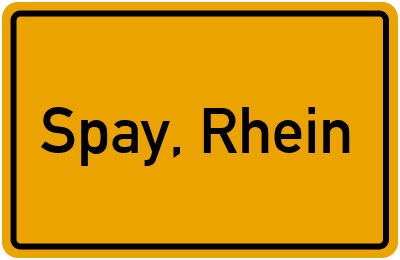 Ortsschild von Gemeinde Spay, Rhein in Rheinland-Pfalz