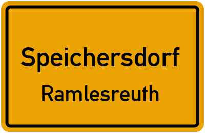 Straßenverzeichnis Speichersdorf Ramlesreuth
