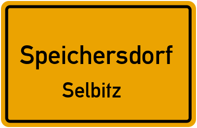 Ortsschild Speichersdorf Selbitz