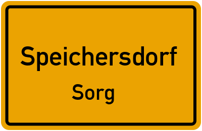 Ortsschild Speichersdorf Sorg