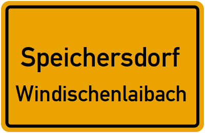 Straßenverzeichnis Speichersdorf Windischenlaibach