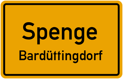 Ortsschild Spenge Bardüttingdorf