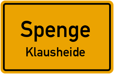 Straßenverzeichnis Spenge Klausheide
