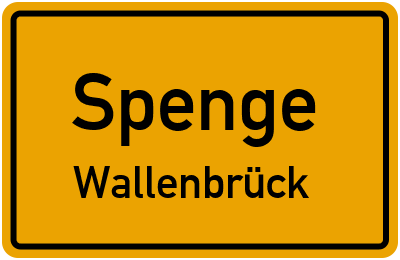 Ortsschild Spenge Wallenbrück