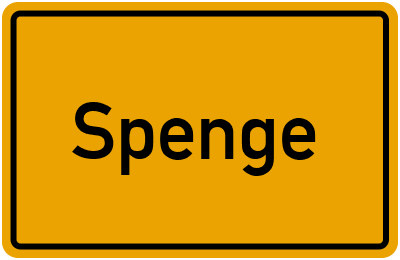 Ortsschild von Stadt Spenge in Nordrhein-Westfalen