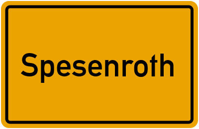 Ortsschild von Gemeinde Spesenroth in Rheinland-Pfalz