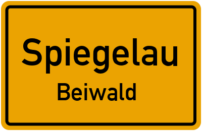 Straßenverzeichnis Spiegelau Beiwald