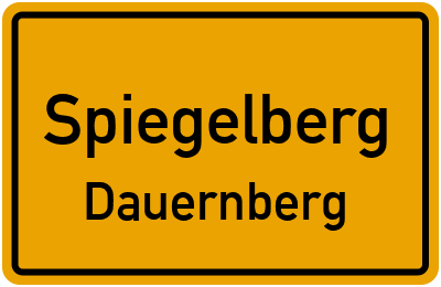 Straßenverzeichnis Spiegelberg Dauernberg