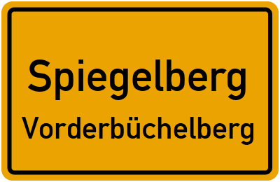 Straßenverzeichnis Spiegelberg Vorderbüchelberg