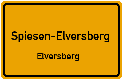 Ortsschild Spiesen-Elversberg Elversberg