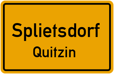 Straßenverzeichnis Splietsdorf Quitzin
