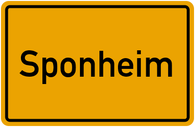Ortsschild von Gemeinde Sponheim in Rheinland-Pfalz