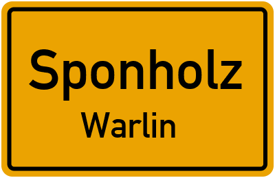 Straßenverzeichnis Sponholz Warlin