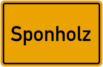 Ortsschild von Sponholz in Mecklenburg-Vorpommern