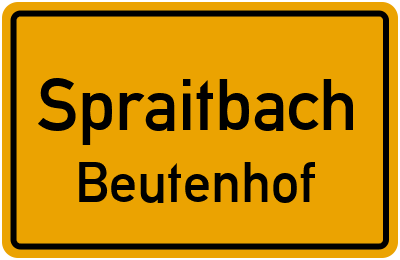Straßenverzeichnis Spraitbach Beutenhof