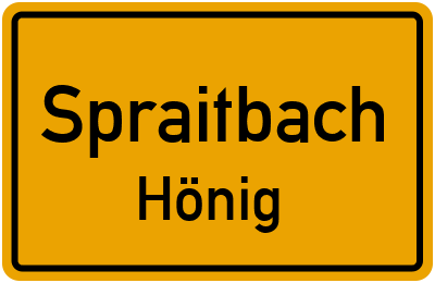 Straßenverzeichnis Spraitbach Hönig