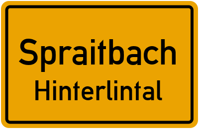 Straßenverzeichnis Spraitbach Hinterlintal