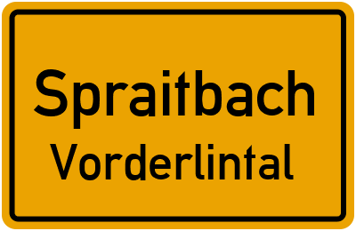 Straßenverzeichnis Spraitbach Vorderlintal