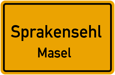 Straßenverzeichnis Sprakensehl Masel