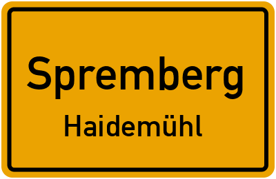 Straßenverzeichnis Spremberg Haidemühl