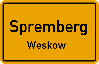 Straßenverzeichnis Spremberg Weskow