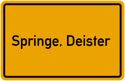 Ortsschild von Stadt Springe, Deister in Niedersachsen