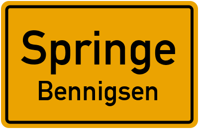 Straßenverzeichnis Springe Bennigsen