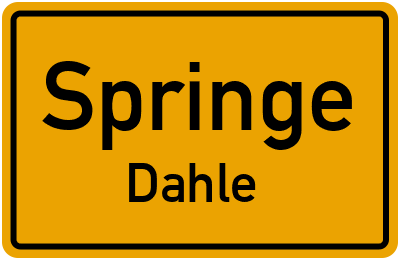 Straßenverzeichnis Springe Dahle