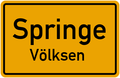 Straßenverzeichnis Springe Völksen