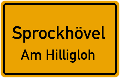 Straßenverzeichnis Sprockhövel Am Hilligloh