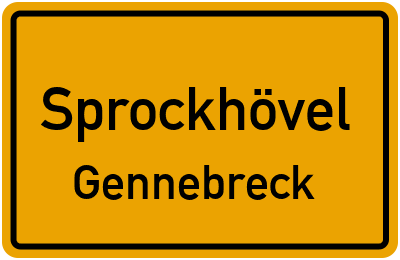 Straßenverzeichnis Sprockhövel Gennebreck