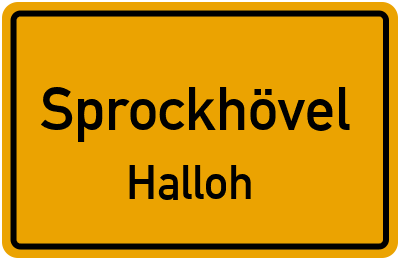 Straßenverzeichnis Sprockhövel Halloh