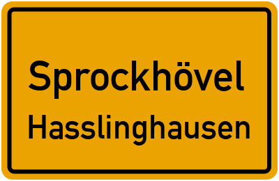 Straßenverzeichnis Sprockhövel Hasslinghausen