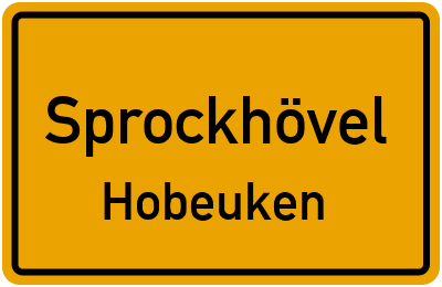 Straßenverzeichnis Sprockhövel Hobeuken