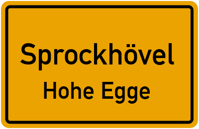 Straßenverzeichnis Sprockhövel Hohe Egge