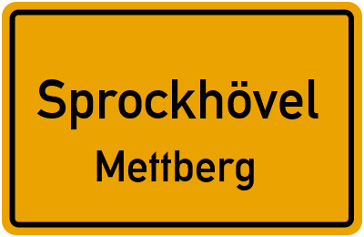 Straßenverzeichnis Sprockhövel Mettberg